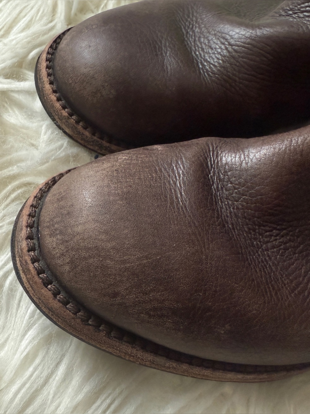 Tory Burch Leather Zip Up Boots Dark Brown - Picture 8 of 13